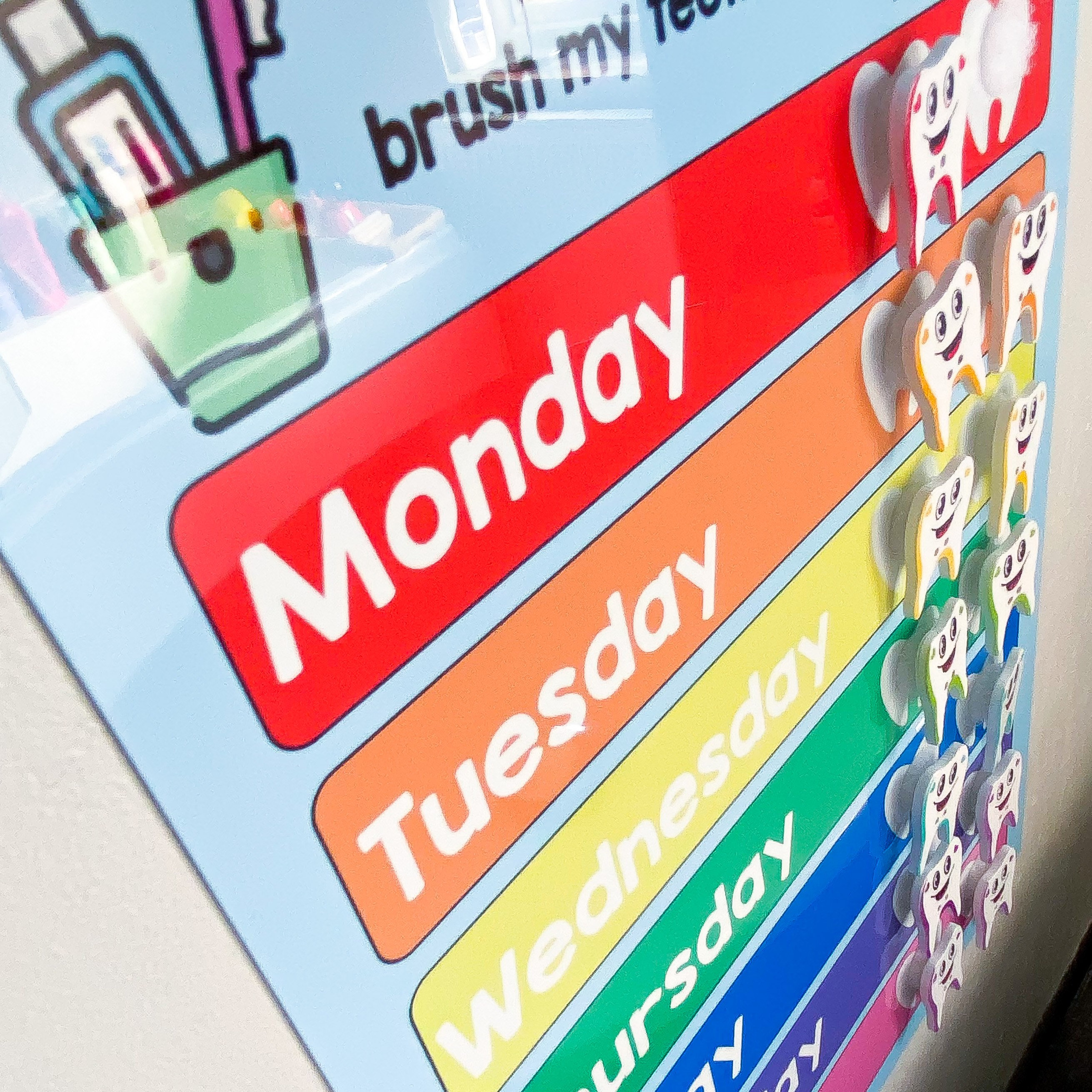 Kids Brushing Teeth Reward Chart for Healthy Teeth, Childrens Routine Chart for Mornings