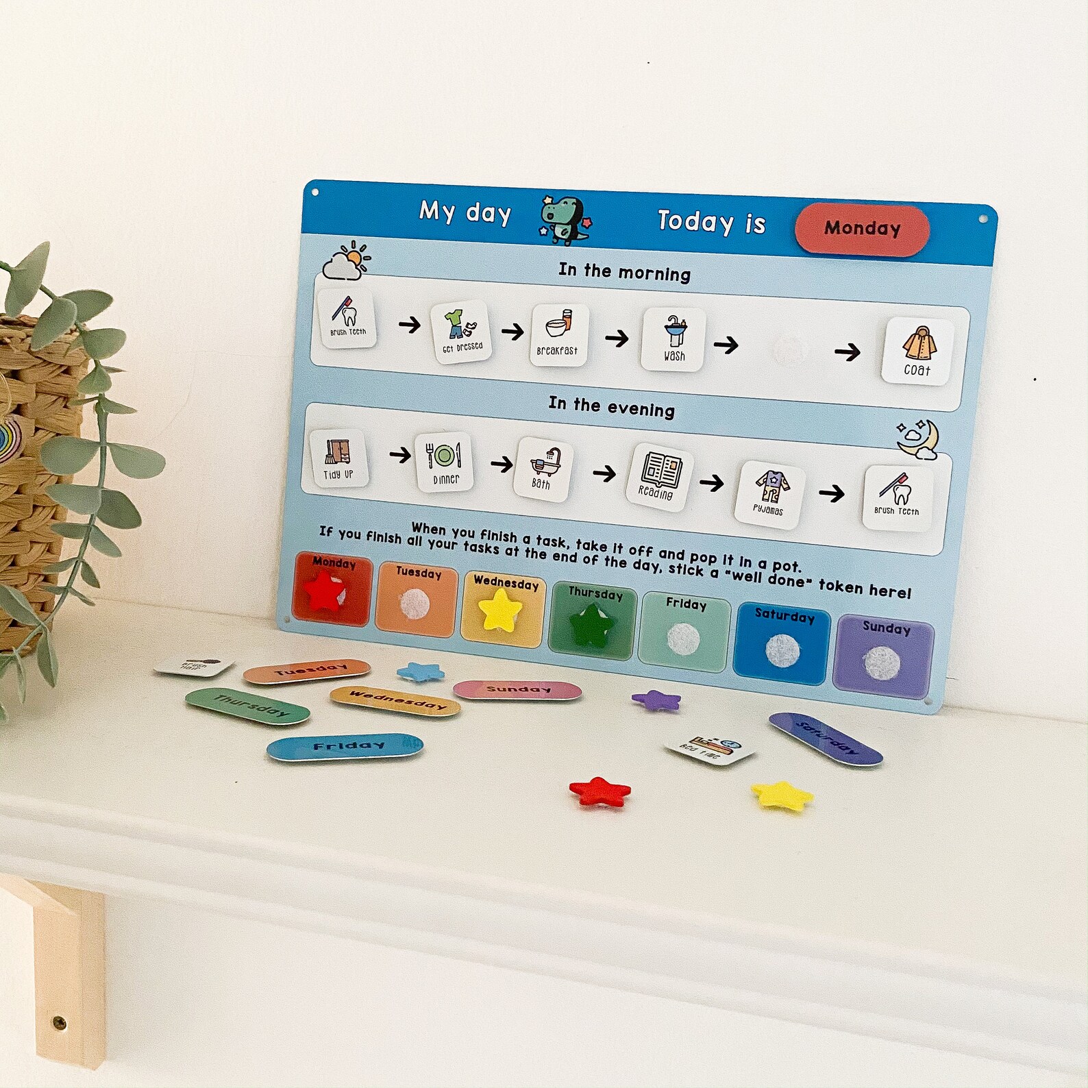 Boys Routine Chart Childrens Morning Routine Evening | Etsy