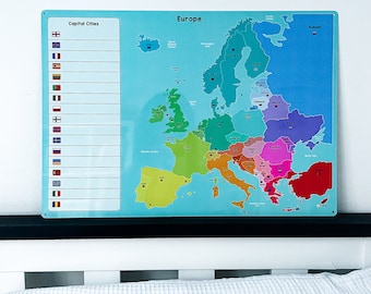 Mapa Europy dla dzieci i młodzieży, nauczycieli i szkół, materiały edukacyjne, wizualizacje do nauki w domu, kraje i geografia
