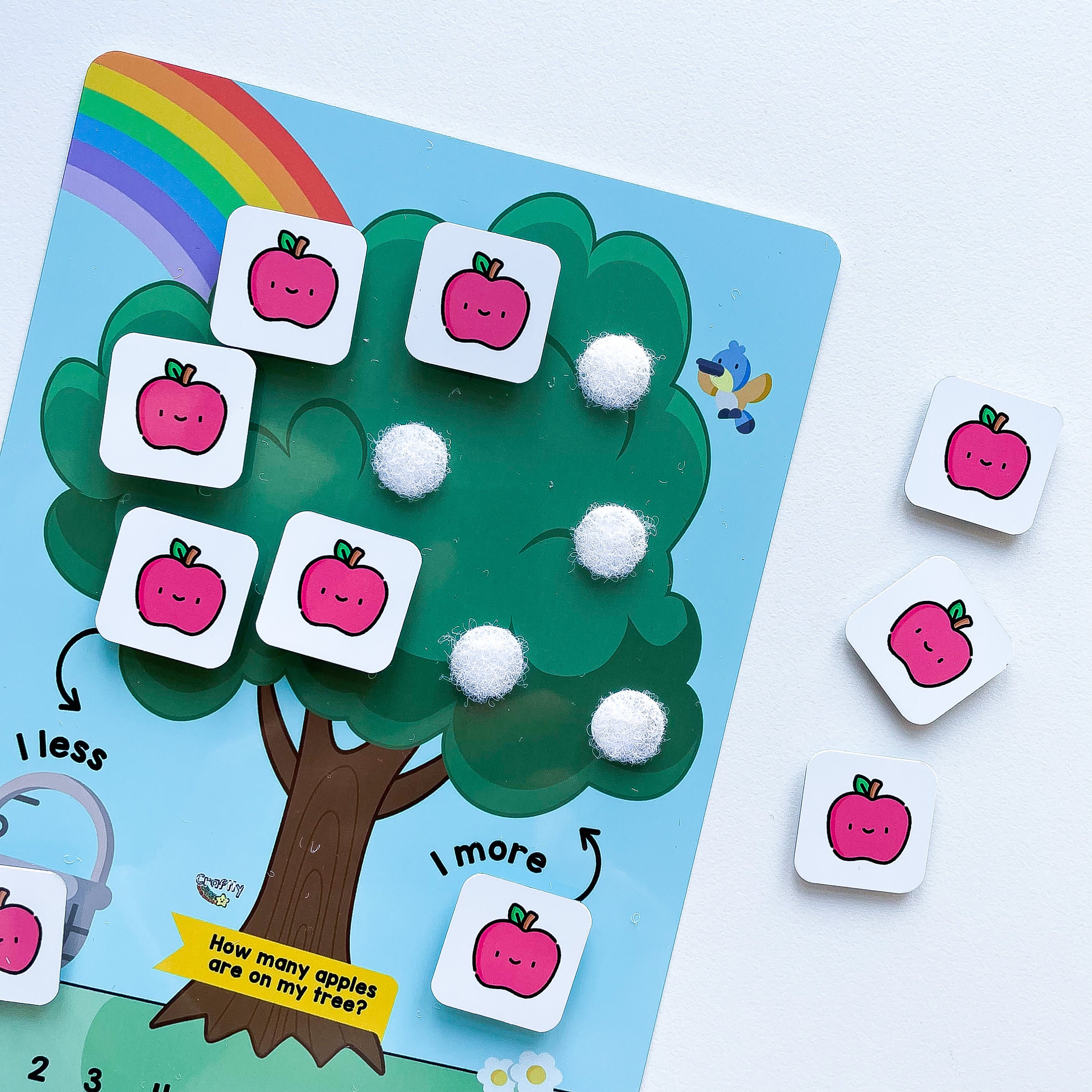 Kids Number Counting Activity,Busy Book for Children, Counting to 10, Educational Learning Maths for Kids, Kindergarten, Adding Activity