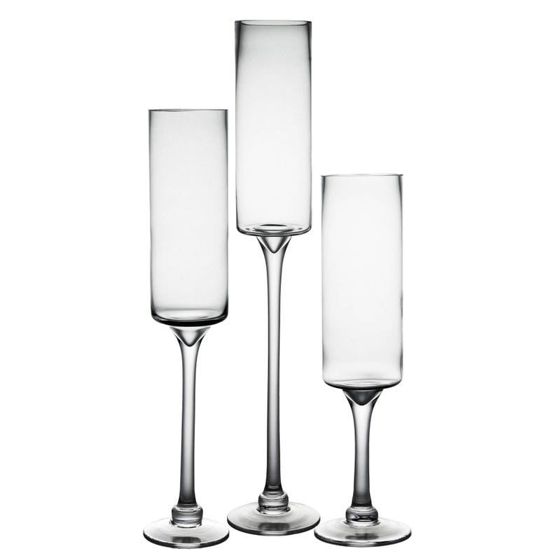 Set Of 3 Pillar Candle Hurricane H 16 20