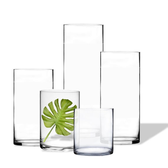 Glass Cylinder Vase D 10 Hand Blown Glass Vases Etsy
