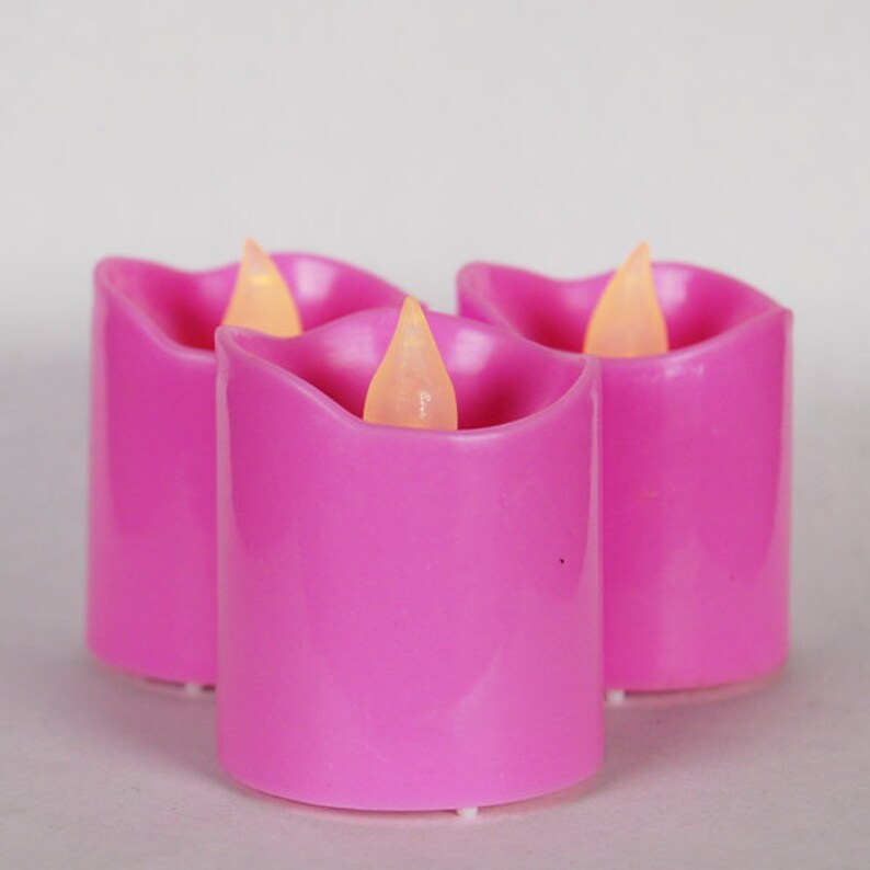 LED Flameless Flickering Votive Candles Pack of 12 pcs in Etsy