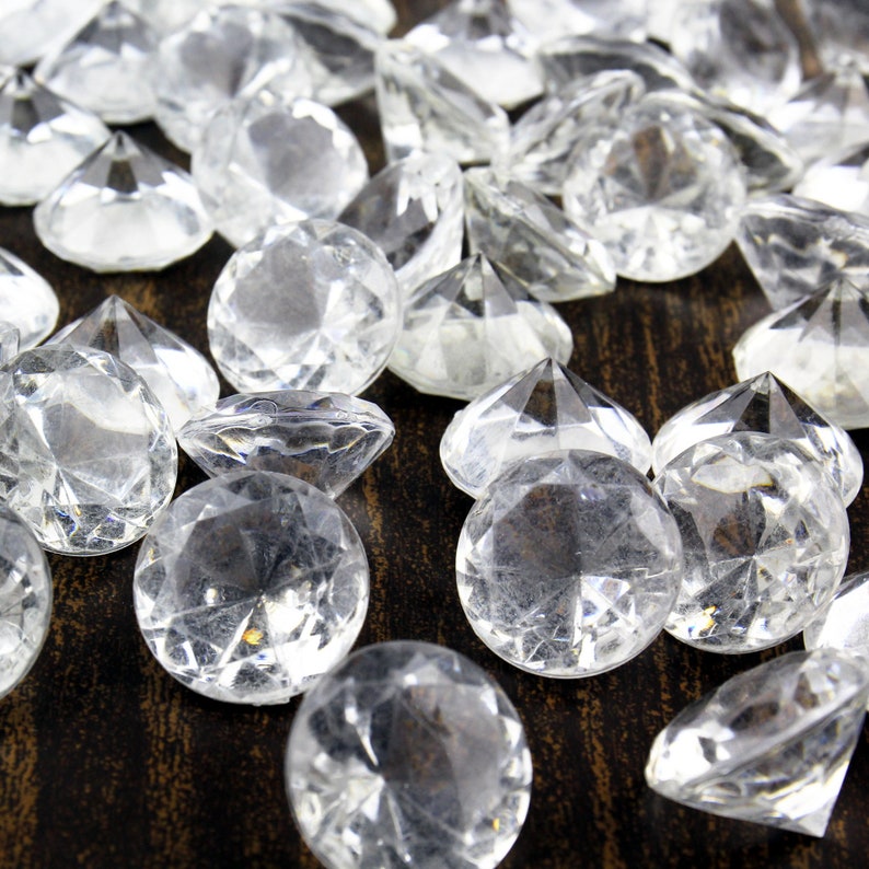 30 mm Clear Acrylic Diamonds Faux Plastic Large Diamonds | Etsy