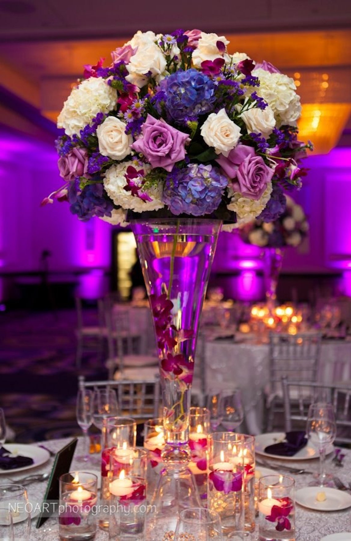 Glass 36 Trumpet Vases Clear Pilsner Vase for Wedding Party Etsy