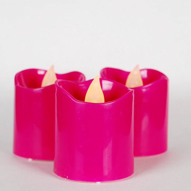 LED Flameless Flickering Votive Candles Pack of 12 Pcs in Etsy