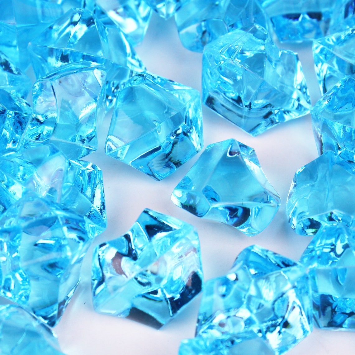 Blue Acrylic Ice Rocks Faux Plastic Ice Cubes Crystals Gems Etsy