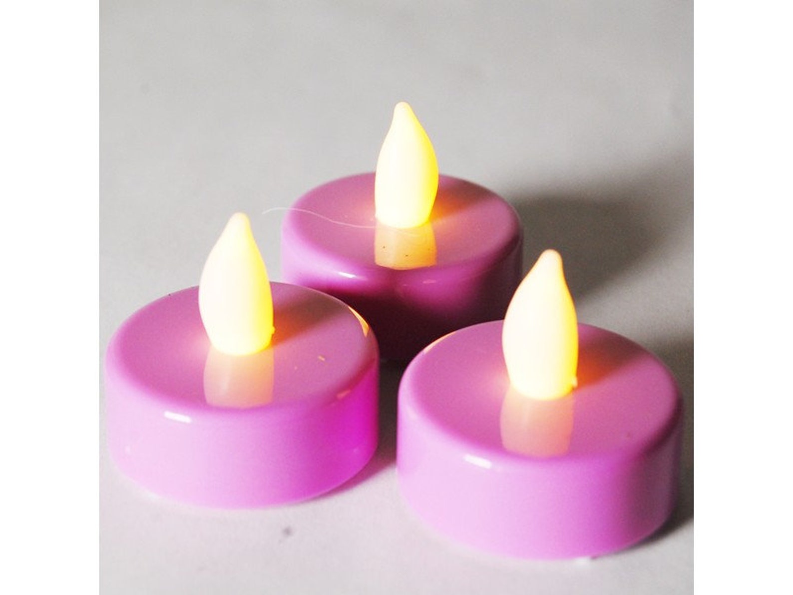 24 Pcs LED Flameless Flickering Tea Light Candle in Different Etsy