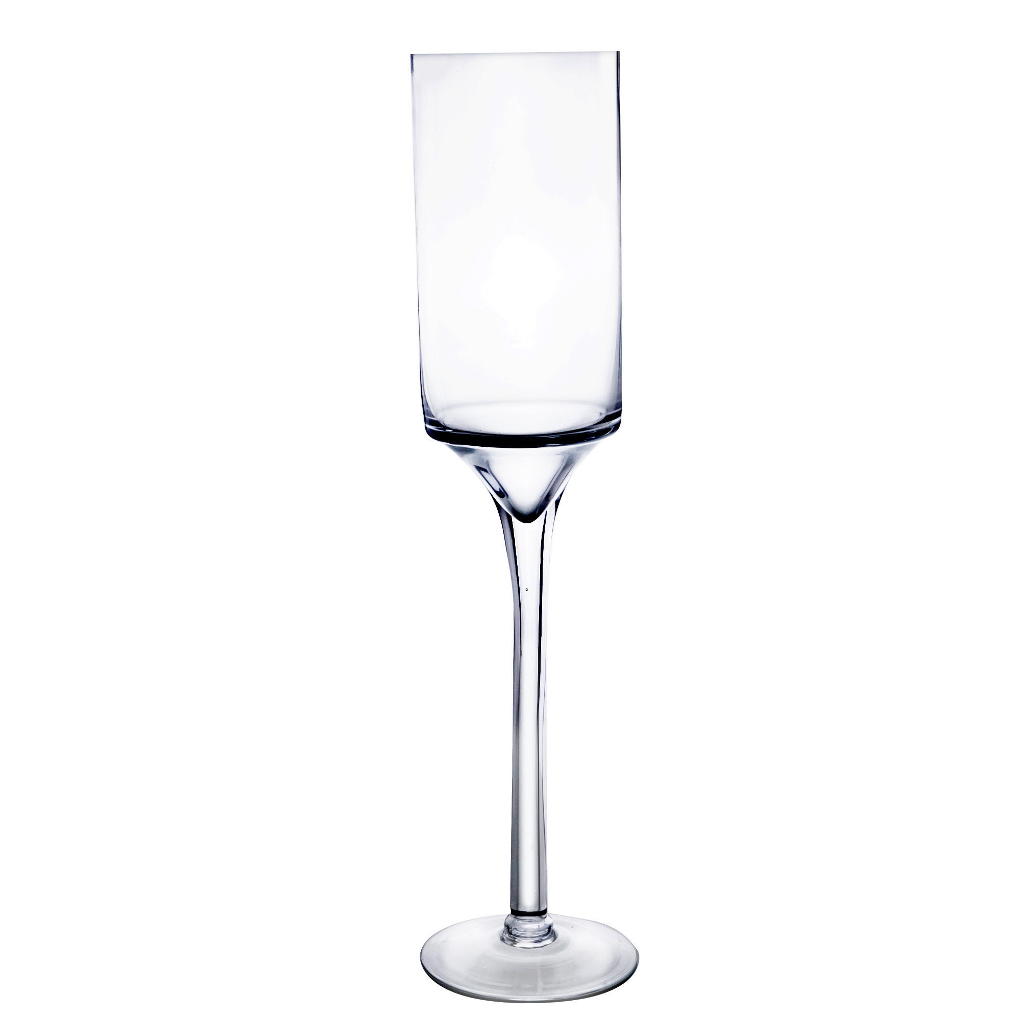 Pack of 6 pcs Wedding Glass Candle Holder H-20 Open-5 Long Pedestal Stem Event and Home Decor Pack of 6 pcs Wedding Glass Candle Holder H-20 Open-5 Long Pedestal Stem Event and Home Decor
