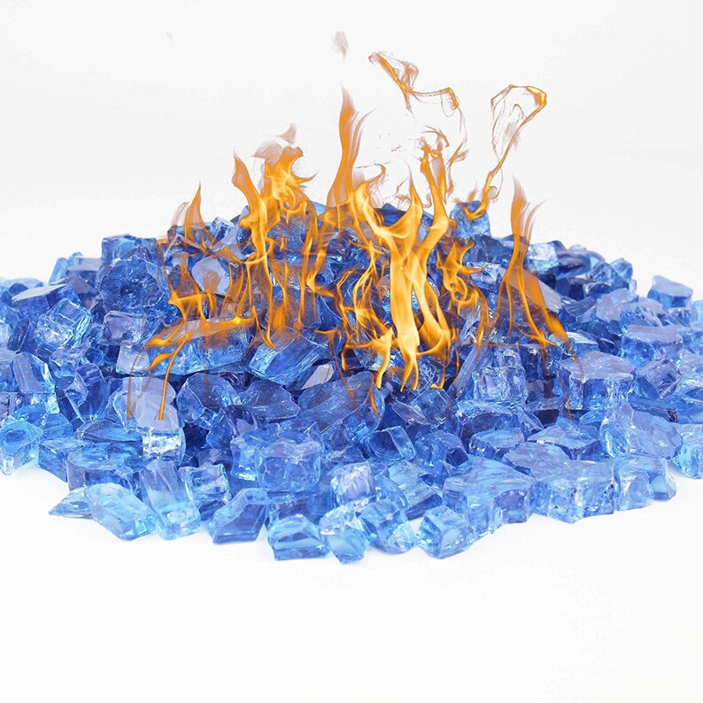 Fire Glass Pacific Blue 1/2 for Fire Pit & Fireplaces Etsy