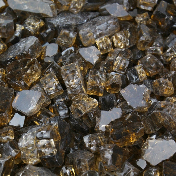 Fire Glass Golden Tea 1 2 For Fire Pit Fireplaces Etsy