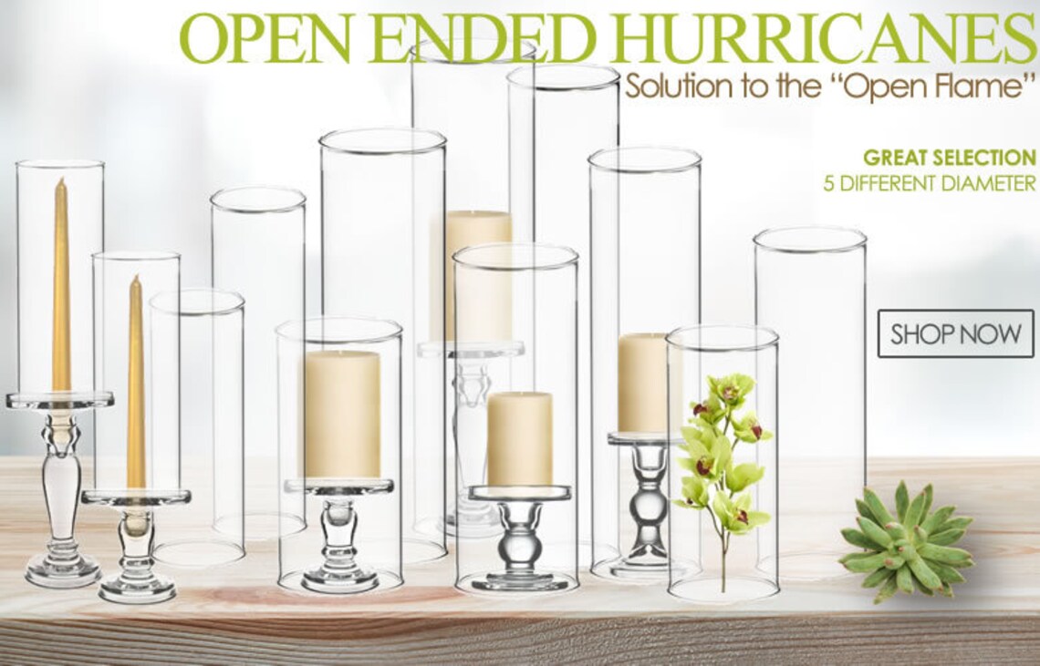 Open Ended H10 D7 Candle Sleeves Hurricane Etsy