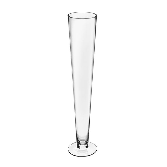 Glass 24 Trumpet Vases Clear Pilsner Vase For Wedding Party Etsy
