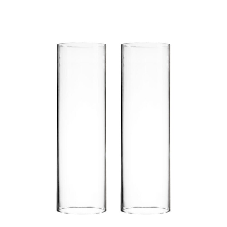 Glass Cylinder Open Ends Candle Shade 6 pcs Open Ended H-18 Hurricane Candle Holders Wholesale D-4 Candle Sleeves Chimney Tube