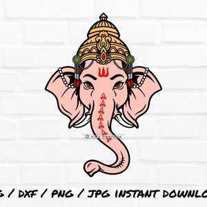 Lord Ganesha Ganesh Ganapati Vinayaka Hindu god  SVG PNG JPG dxf clipart art vector layered  color silhouette