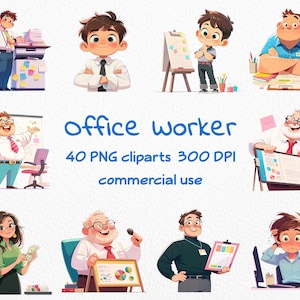 Cute Office Worker 40 PNG clipart cut files transparent graphic printable sublimation digital scrapbooking for commercial use