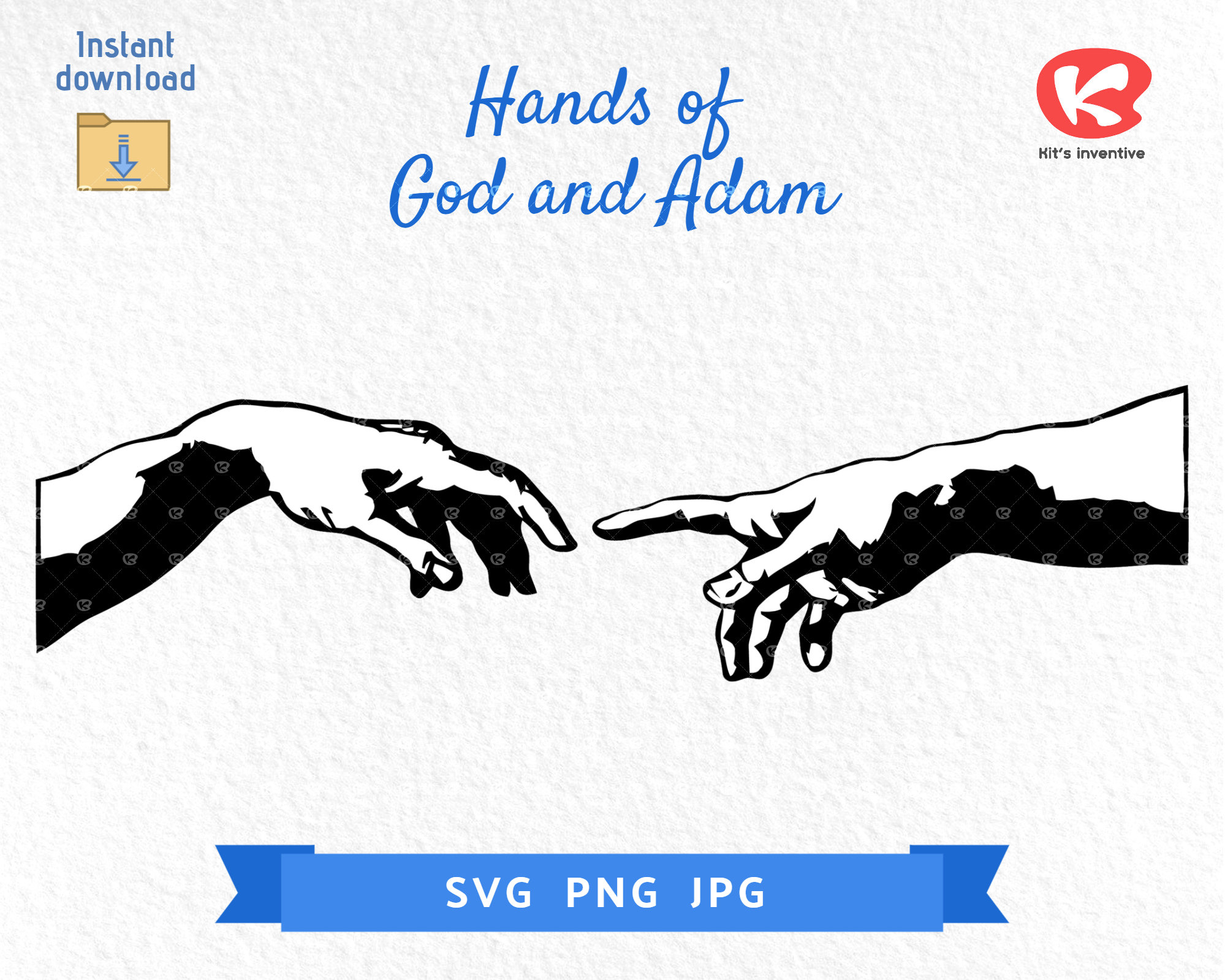 Hands of God and Adam Svg Png Jpg File Clipart Vector Stencil - Etsy UK