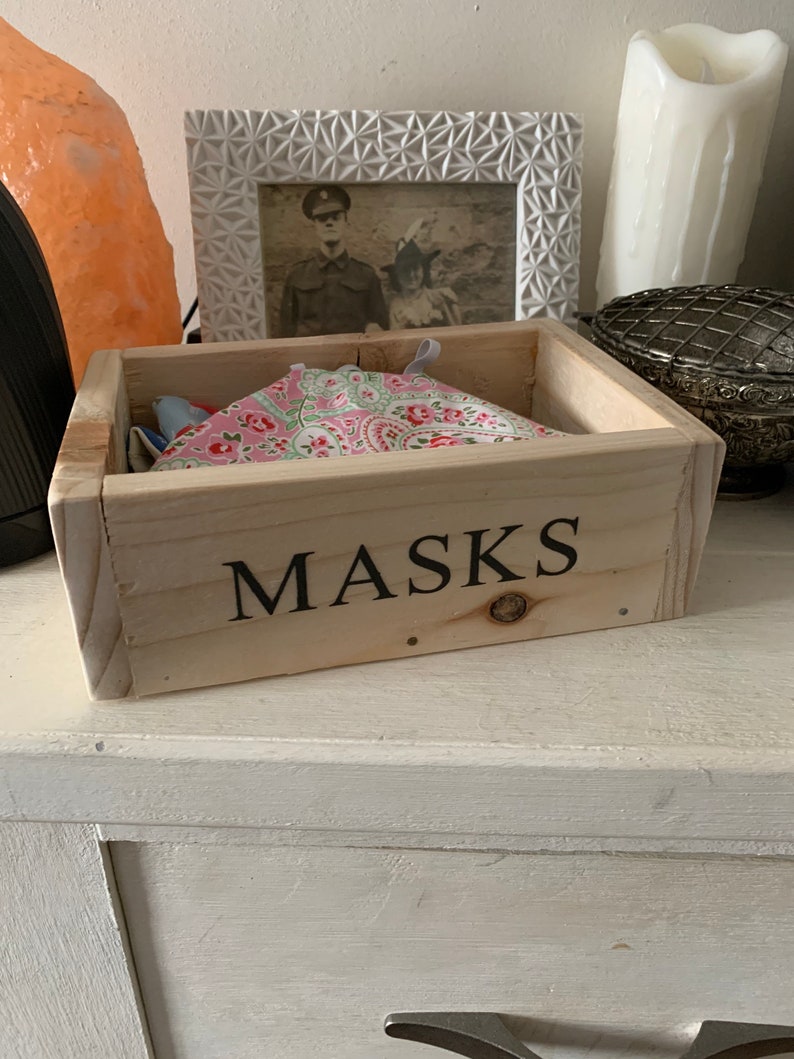 Face Mask Storage Box Handmade from Reclaimed Timber Etsy