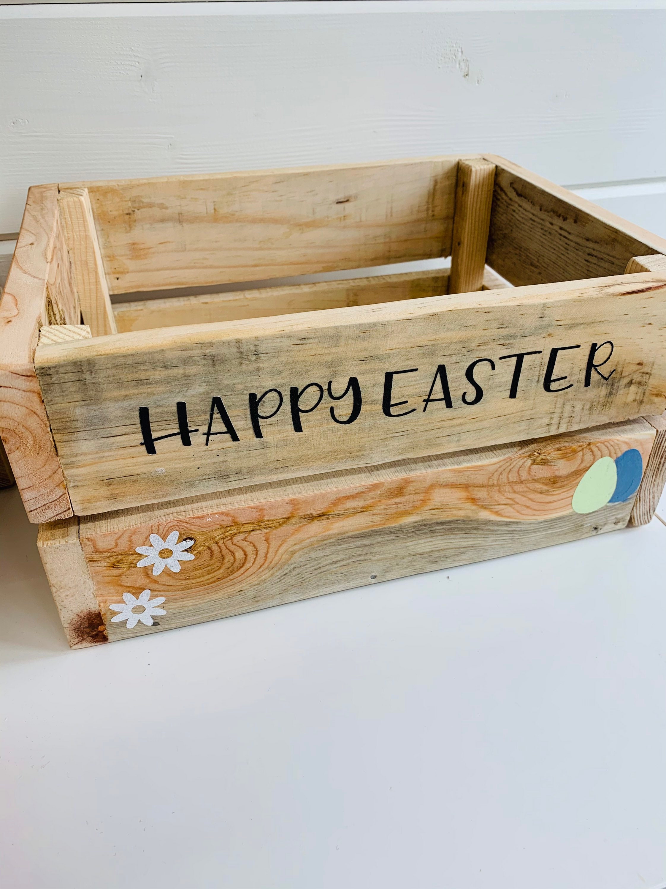 Easter Crate Handmade from Reclaimed Timber Rustic Storage Etsy