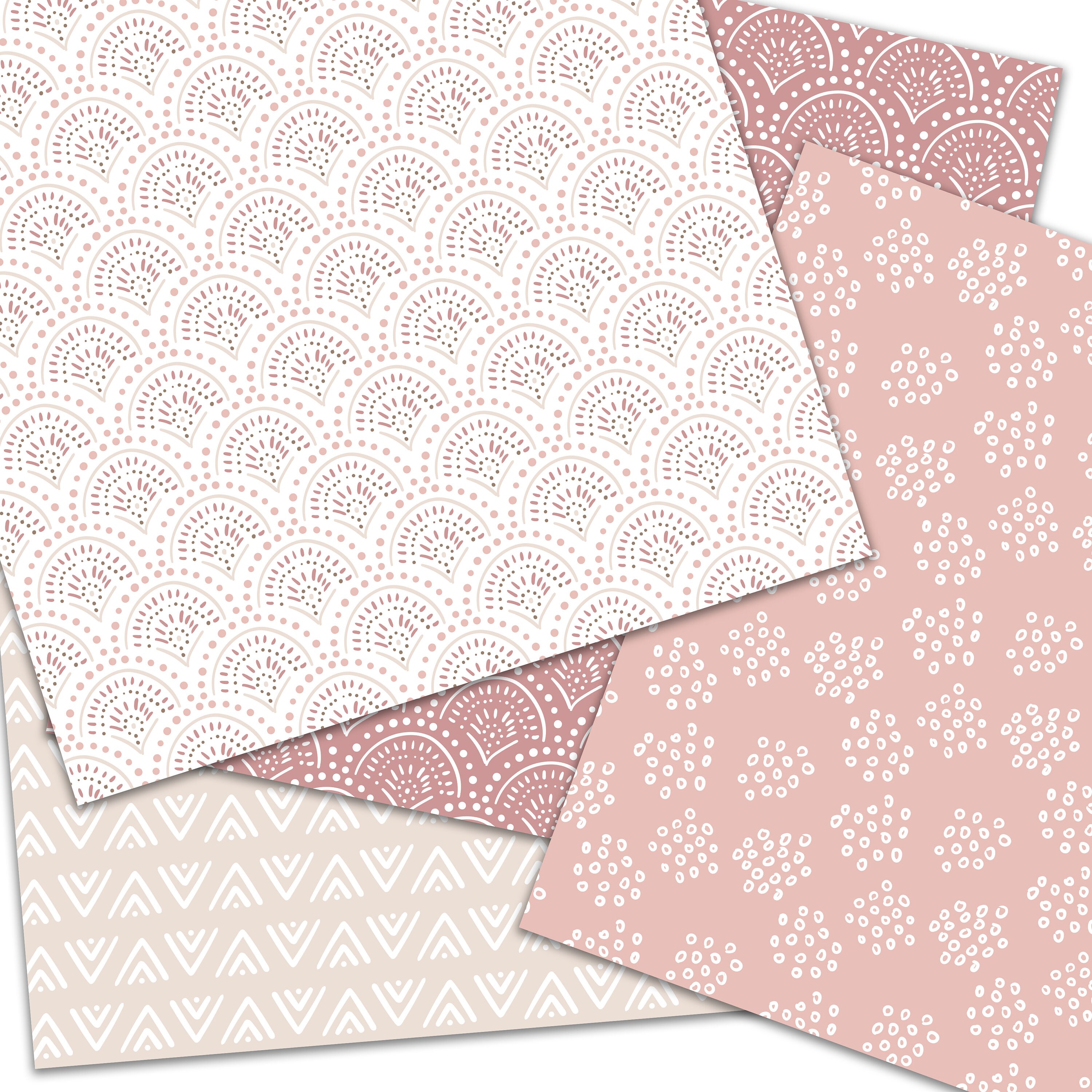 Boho Digital Paper Doodles Scrapbook Paper Seamless Etsy