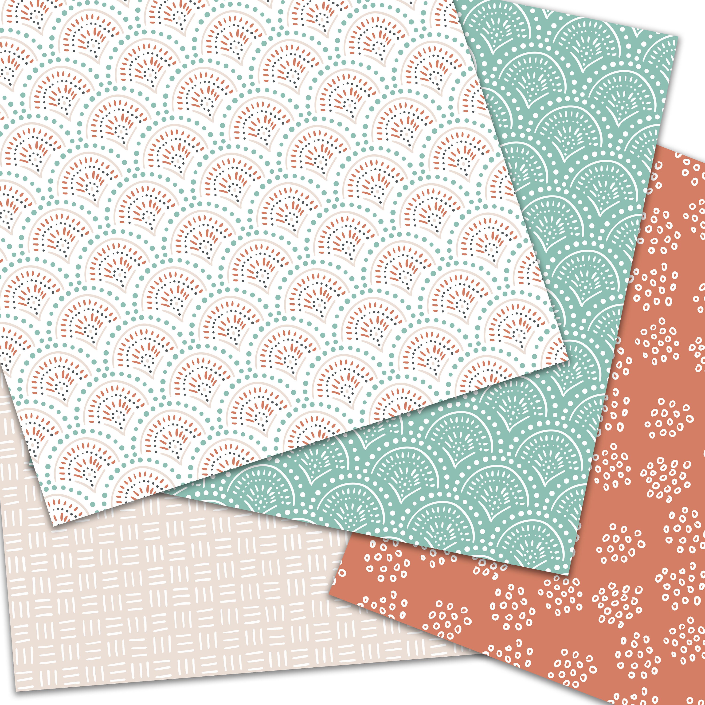 Boho Digital Paper Doodles Scrapbook Paper Seamless Etsy