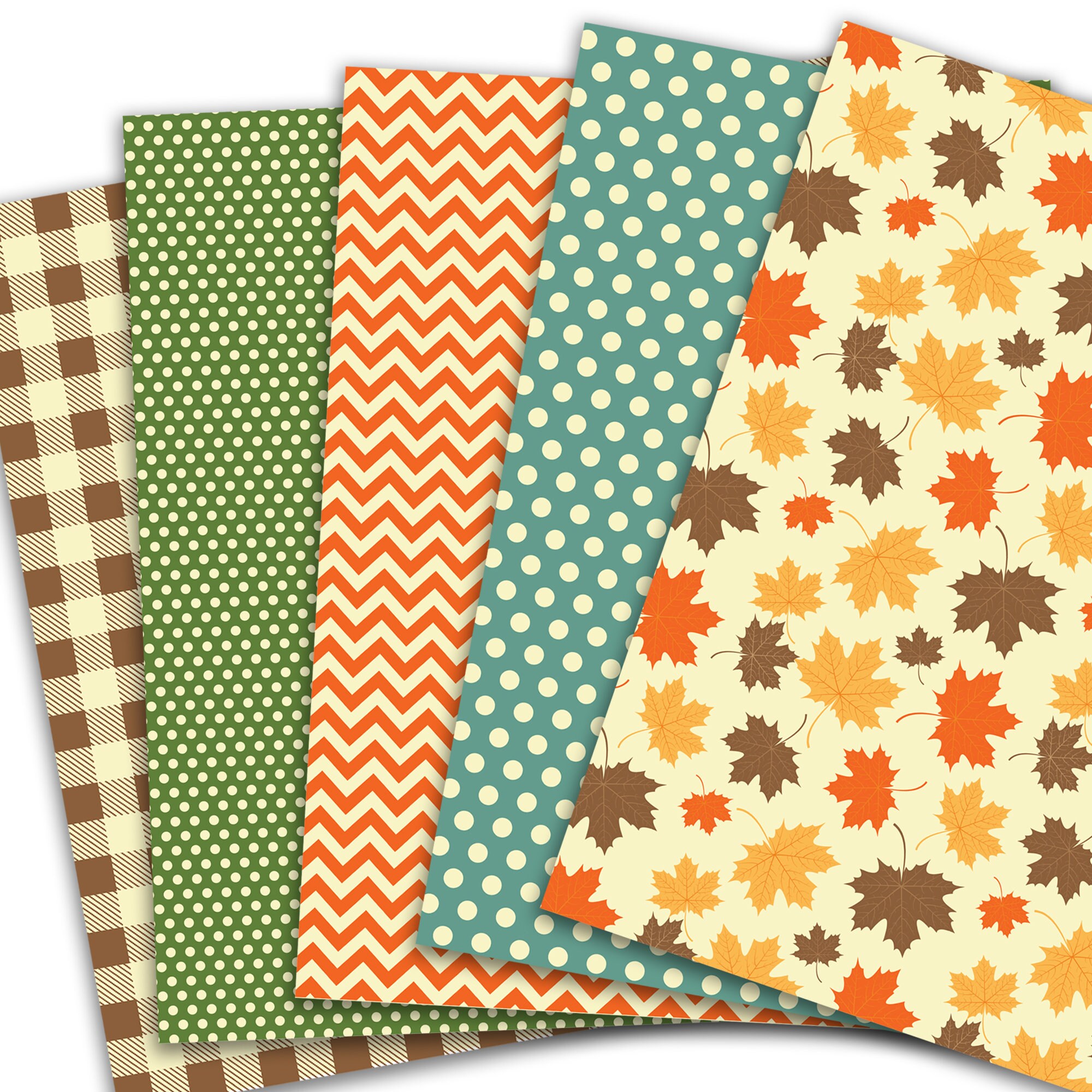 Fall Digital Paper Autumn Scrapbook Paper Pumpkin Background - Etsy