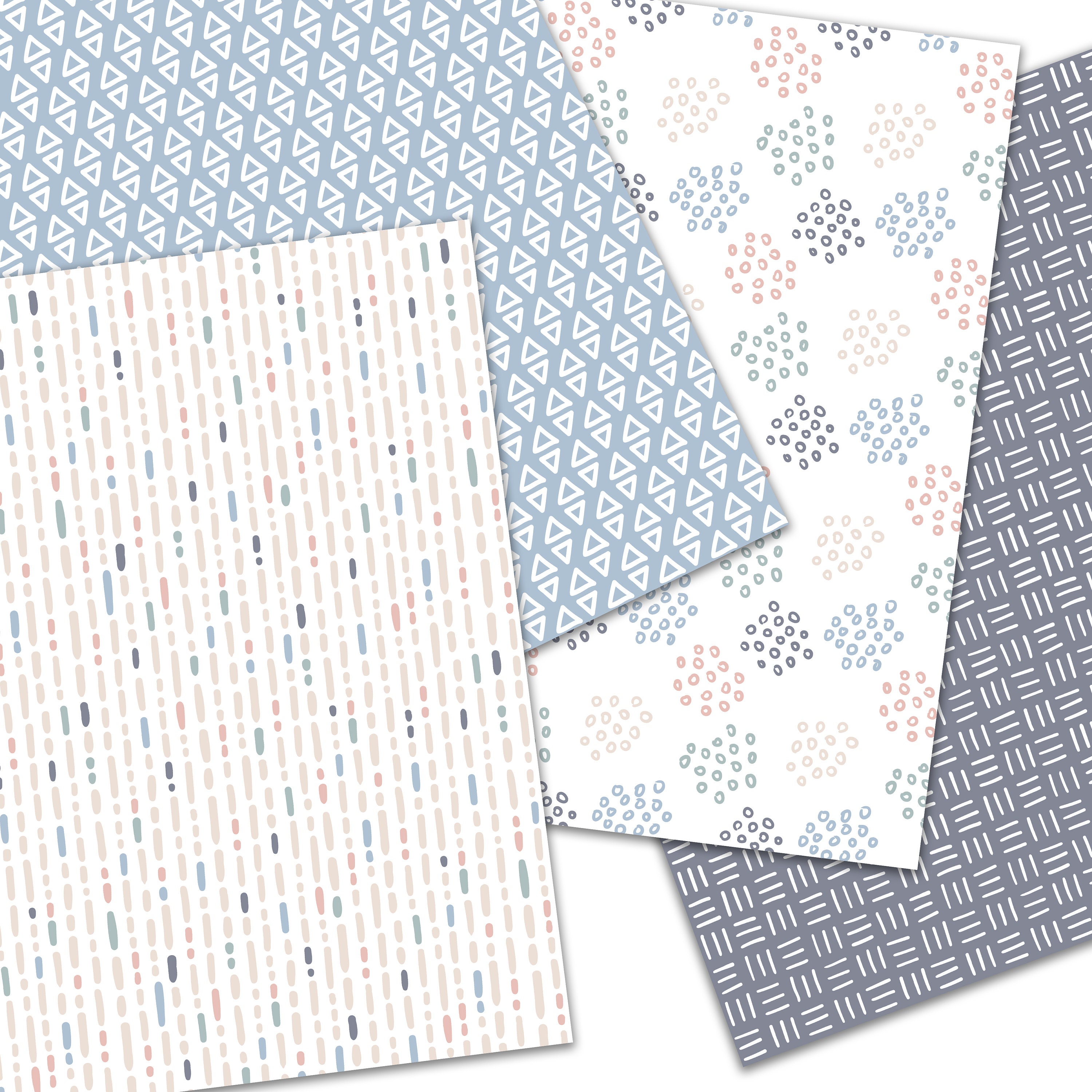 Boho Digital Paper Doodles Scrapbook Paper Seamless Etsy