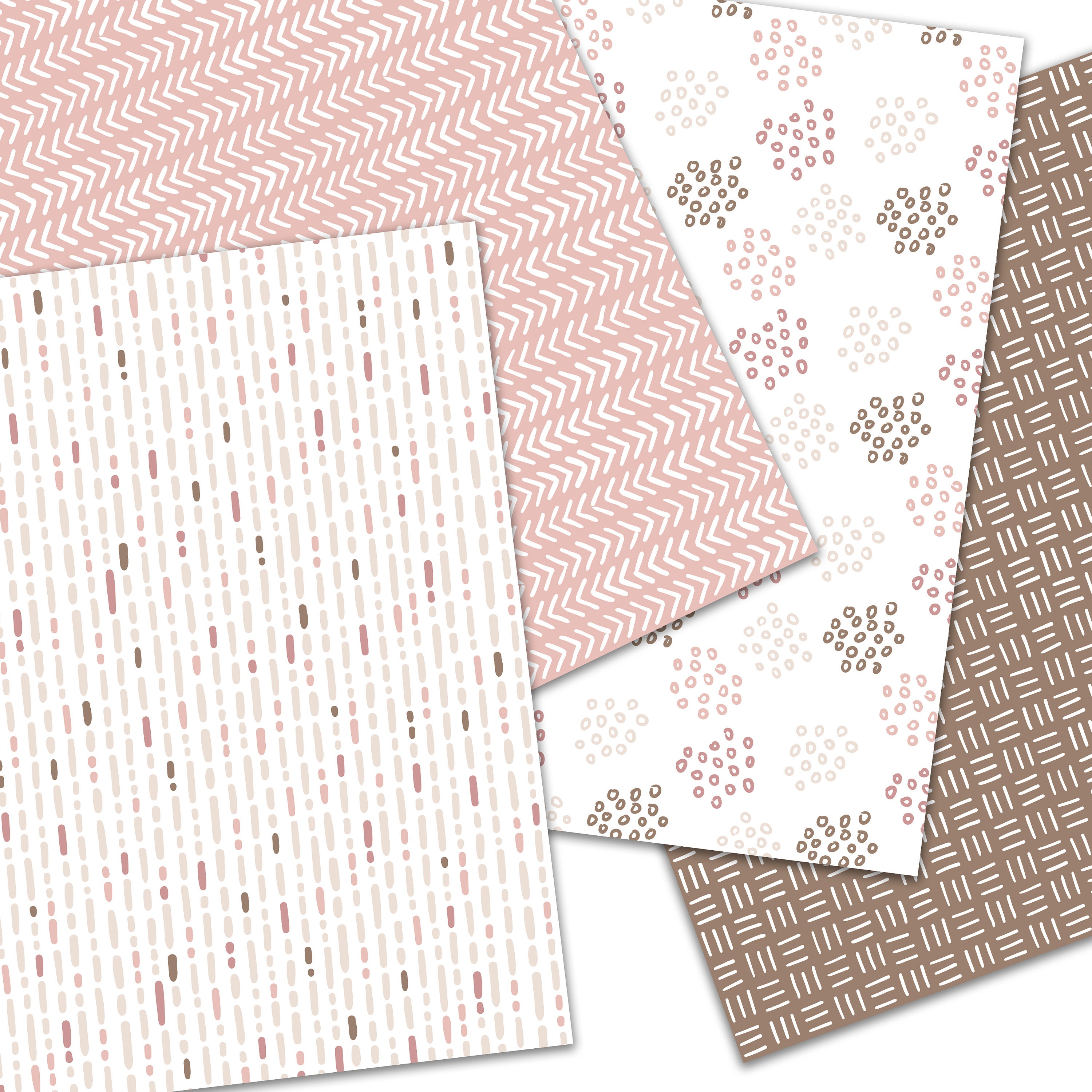 Boho Digital Paper Doodles Scrapbook Paper Seamless Etsy