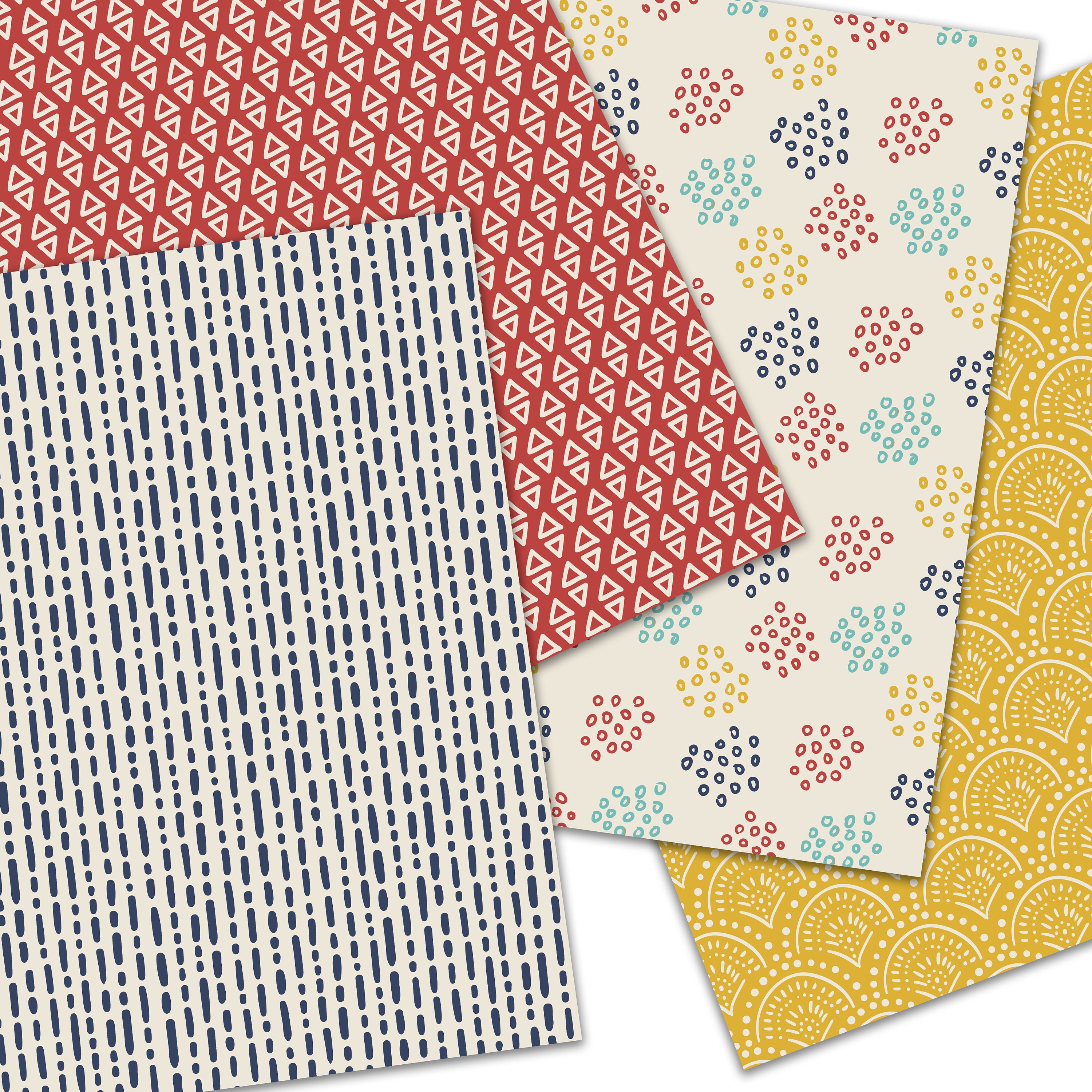 Boho Digital Paper Doodles Scrapbook Paper Seamless Patterns Etsy