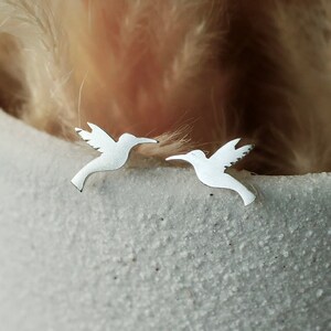 Hummingbird Earrings | Bird Earrings | Sterling Silver Hummingbird | Hummingbird Jewelry | Spiritual Earrings | Minimalistic | Animal Lover