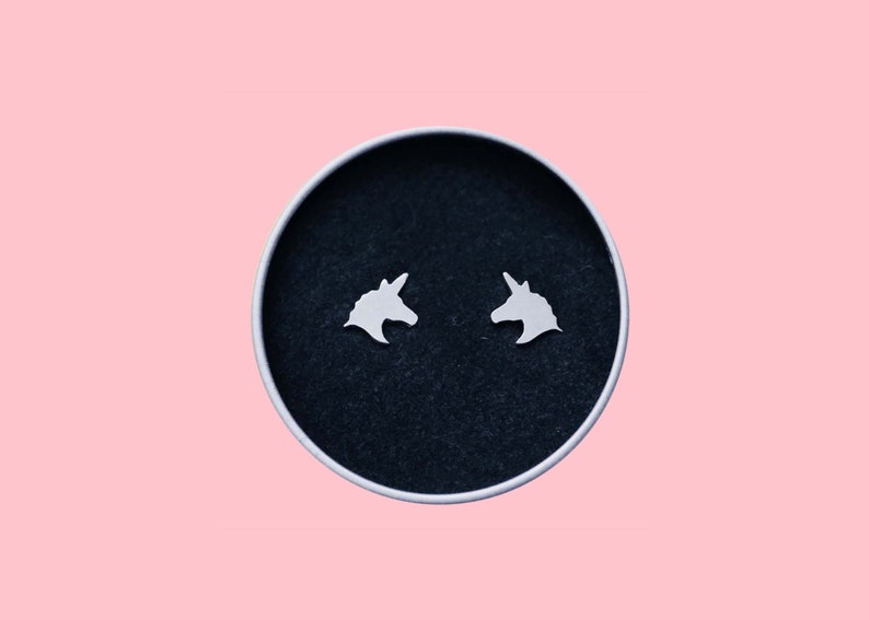 Unicorn Earrings Sterling Silver Earrings Gift Ideas For Her Hypoallergenic Earrings Gift For Sister Best Friend Gift image 3
