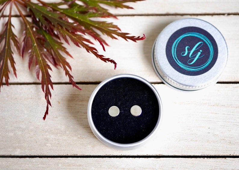 Sterling Silver Circle Earrings 925 circle studs gifts for her jewellery jewelry hypoallergenic stocking filler geometric