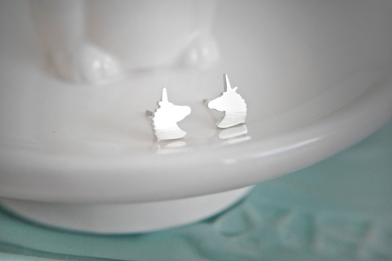 Unicorn Earrings Sterling Silver Earrings Gift Ideas For Her Hypoallergenic Earrings Gift For Sister Best Friend Gift image 1