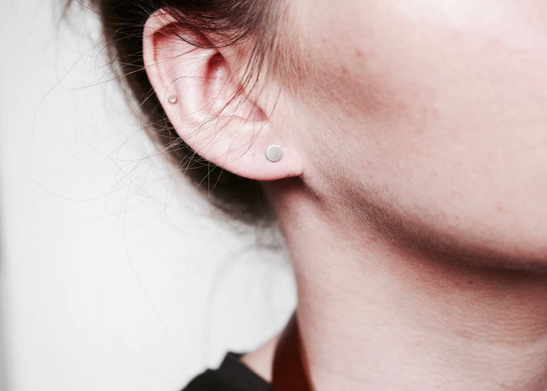 Sterling Silver Circle Earrings 925 circle studs gifts for her jewellery jewelry hypoallergenic stocking filler geometric