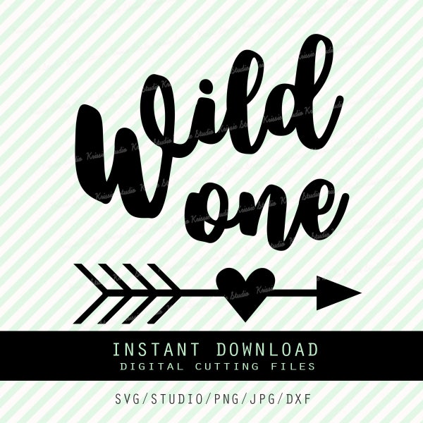 Wild one arrow heart Svg ,Png,JPG ,DXF cutting file Cricut silhouette cameo cut file - Instant Download - ( Adventure collection  no. 13)