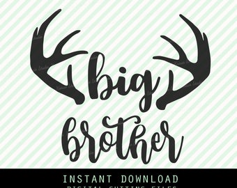BIG brother deer antlers Svg ,Png,JPG ,DXF cutting file Cricut silhouette cameo cut file - Instant Download - ( Brother collection no.13)