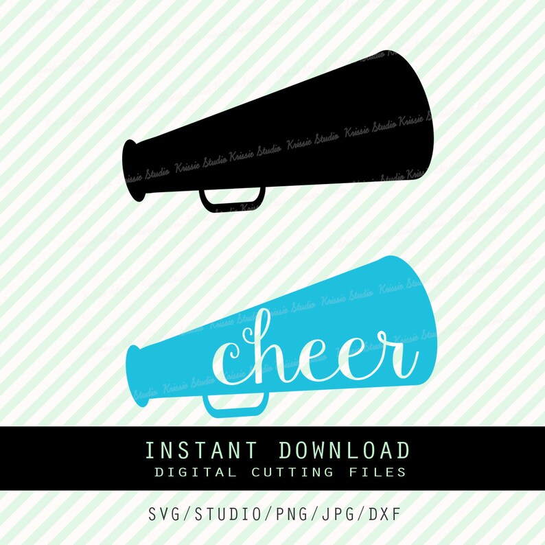 Cheer Megaphone Svg pngjpg DXF Cutting File Cricut Etsy