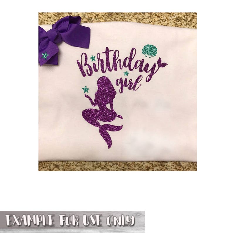 Download Birthday girl 5 five Mermaid Svg PngJPG DXF cutting | Etsy