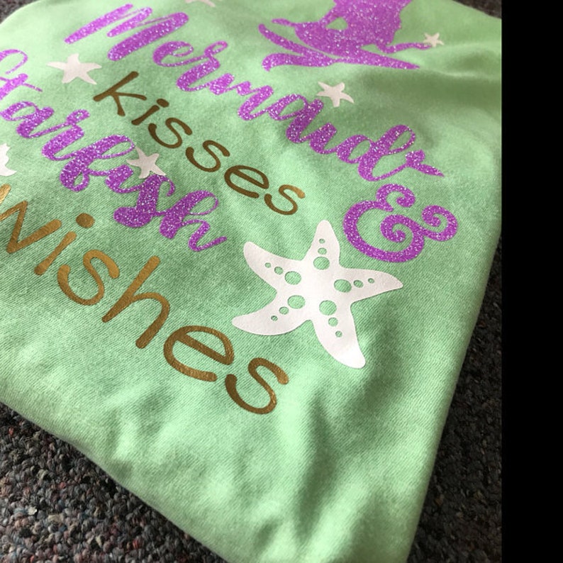 Download Mermaid kisses & starfish wishes Svg PngJPG DXF cutting | Etsy