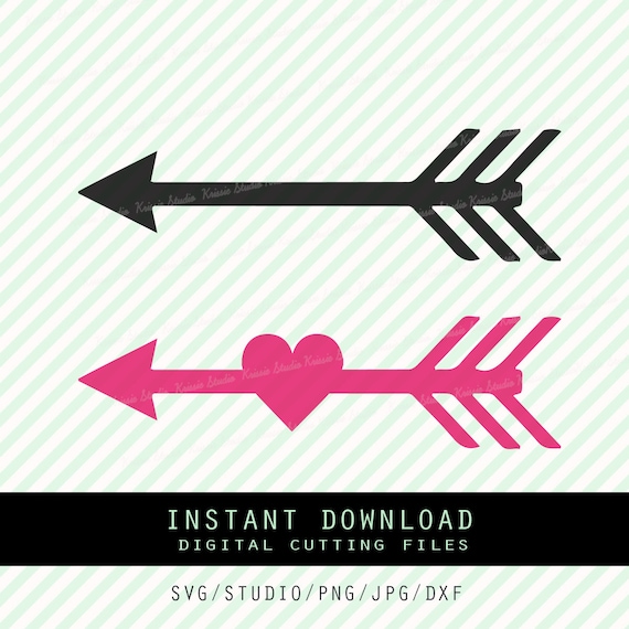 Download Heart arrow Svg PngJPG DXF cutting file Cricut silhouette | Etsy