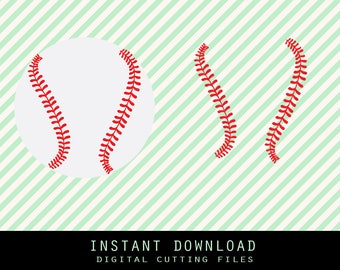 Baseball Stitches Svg ,Png,JPG ,DXF cutting file Cricut silhouette cameo cut file - Instant Download - (no.2)