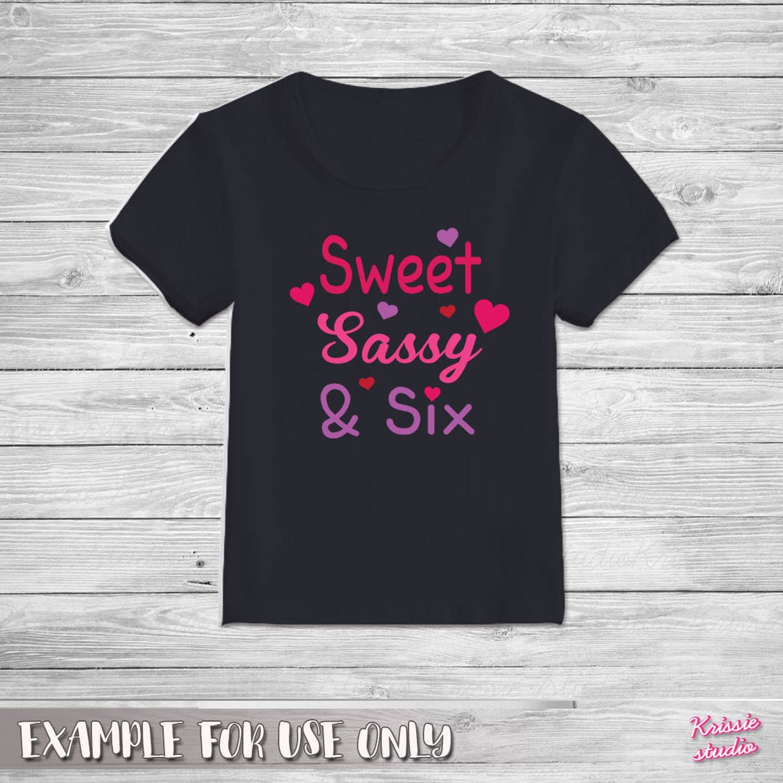 Download Sweet Sassy & Six svg PngJPG DXF cutting file Cricut | Etsy