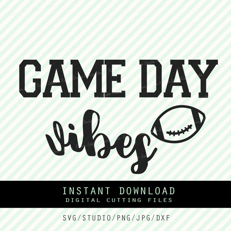Game day vibes Svg PngJPG DXF cutting file Cricut Etsy