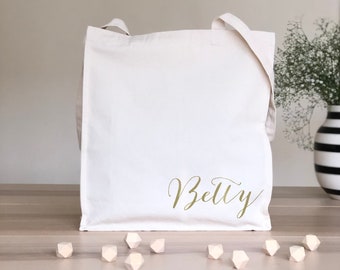 Bachelorette party bags, Custom name tote bag for hen party, Personalized tote bag, Bridesmaid gift bag, Bridal shower favors