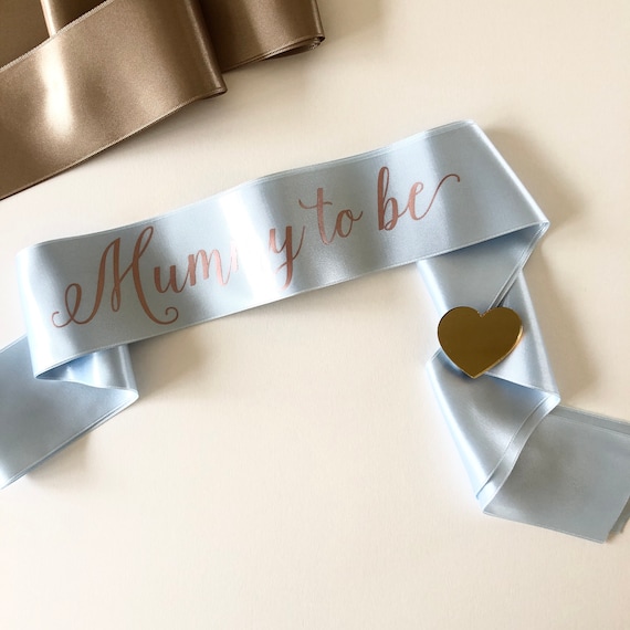 rose gold mum to be sash