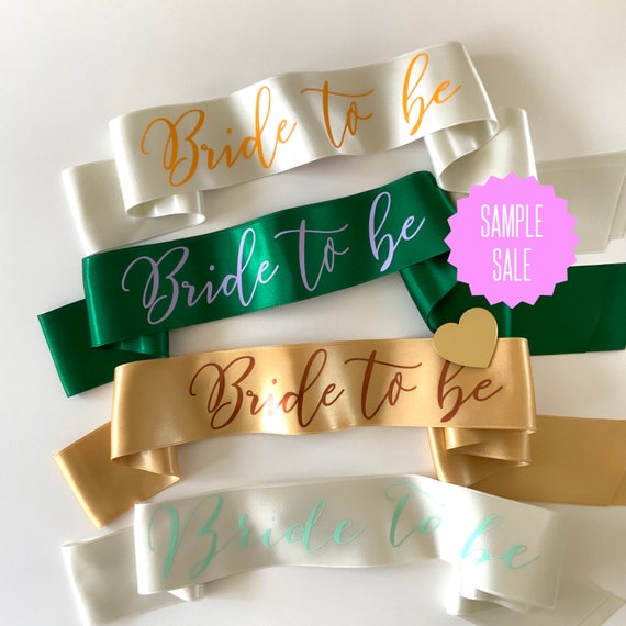 Bachelorette Sash Bride to Be Sash SAMPLE SALE Classy Sash Etsy