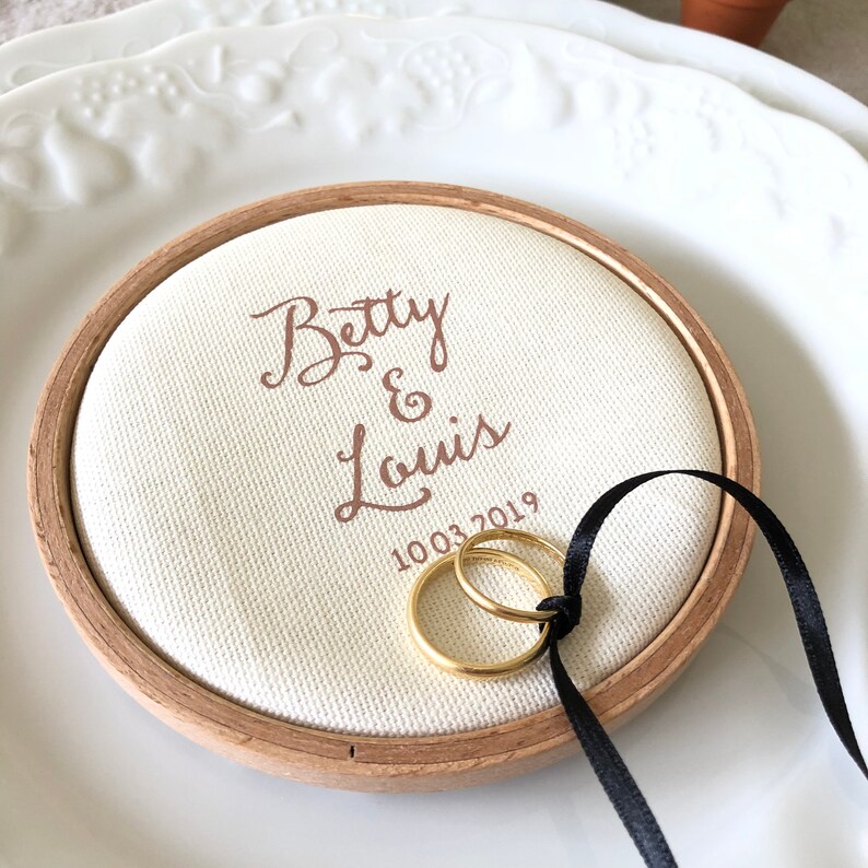 Personalized Wedding Ring Holder Custom Ring Pillow Ring Etsy