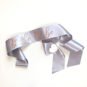 Bachelorette sash, Classy sash, Metallic gold sash, Bride to be sash, Bridesmaid gift, Bachelorette party, Gift for bride, Hen party sash image 3