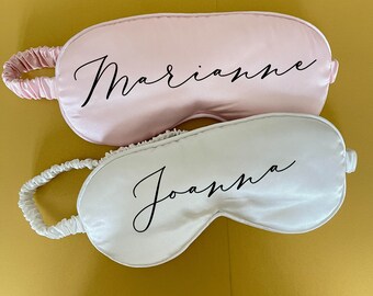 Personalized Satin Sleep Mask: Bridal Shower & Bachelorette Party Favors