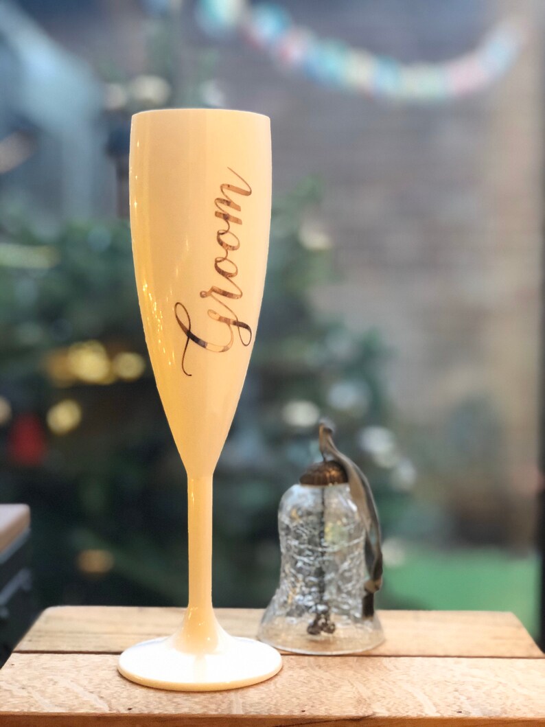 Personalised champagne flutes Bridal shower favor Etsy